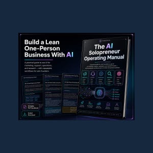 AI Solopreneur Operating Manual: Printable Business Workflow Planner and AI Prompts PDF