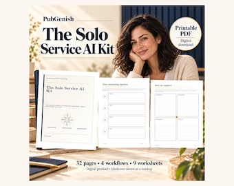 The Solo Service AI Kit: Printable Business Workbook with AI Prompts and Client Intake