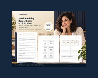 Small Birthday Run-of-Show & Child Host Plan | Printable PDF (Digital Download)