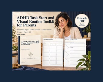 ADHD Task-Start and Visual Routine Toolkit for Parents | Printable Routine Boards, Ages 6–12