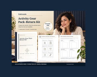Activity Gear Return Kit – Printable Cards, Board, Missing Item Plan (Digital Download)