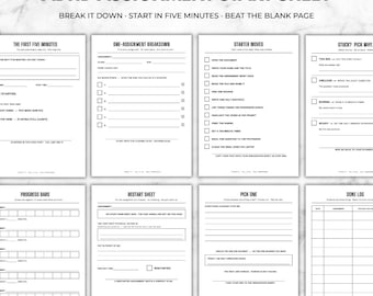 ADHD Assignment Planner, Task Breakdown, Executive Function Aid (PDF)