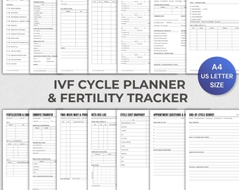 IVF Planner Printable, Fertility Treatment Tracker, IVF Binder, Medication & Injection Log, Cycle Tracker, Instant Download PDF
