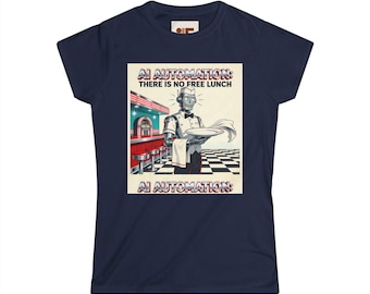 AI Automation Robot Diner T-Shirt | Retro Robot Graphic Tee