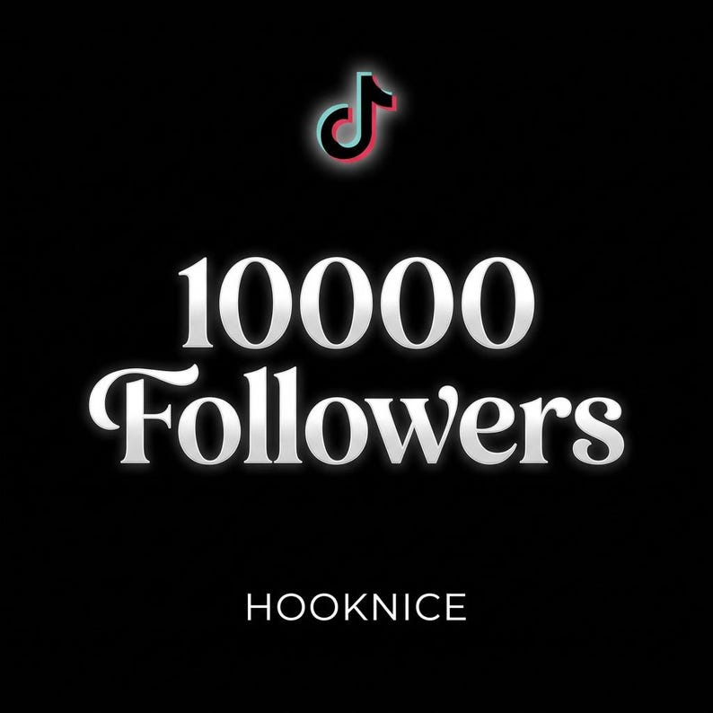 10000 TikTok Followers Plaque Custom TikTok Milestone Award Personalized Creator Gift Social Media Achievement Poster Hooknice Download image 1