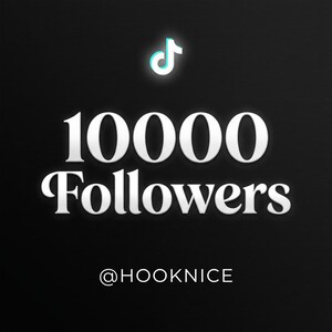 10000 TikTok Followers Plaque Custom TikTok Milestone Award Personalized Creator Gift Social Media Achievement Poster Hooknice Download image 2