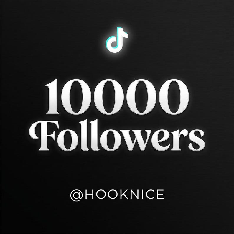 10000 TikTok Followers Plaque Custom TikTok Milestone Award Personalized Creator Gift Social Media Achievement Poster Hooknice Download image 2