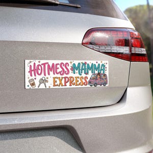 Hotmess Mamma Express カーマグネット | 面白いママのバンデザイン