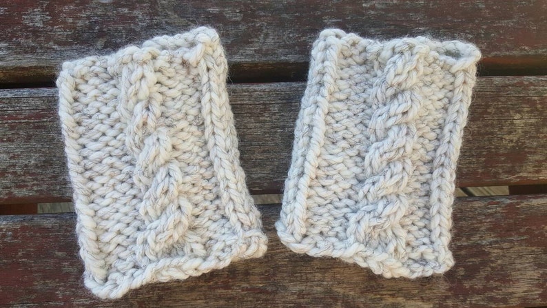 Boot cuffs, boot socks chunky knit thick knit with cable your choice of colors image 5