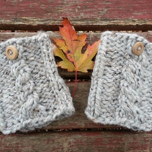 Boot cuffs, boot socks chunky knit thick knit with cable your choice of colors image 3