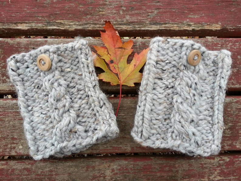 Boot cuffs, boot socks chunky knit thick knit with cable your choice of colors image 3