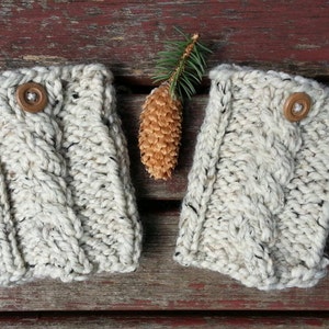 Boot cuffs, boot socks chunky knit thick knit with cable your choice of colors image 2