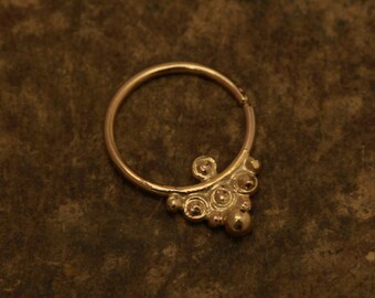 Nose ring - Summer wedding - 14k yellow gold - nose hoop - nose ring - tragus - Nose jewelry - tragus - septum