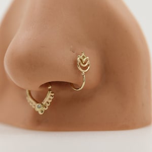 Ringo stud - Nose ring - nose stud - symbol - solid Gold - nose jewelry - tragus - helix - small edition - Nose jewelry - cartilage