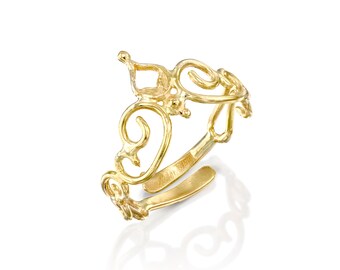 Toe ring golden crown