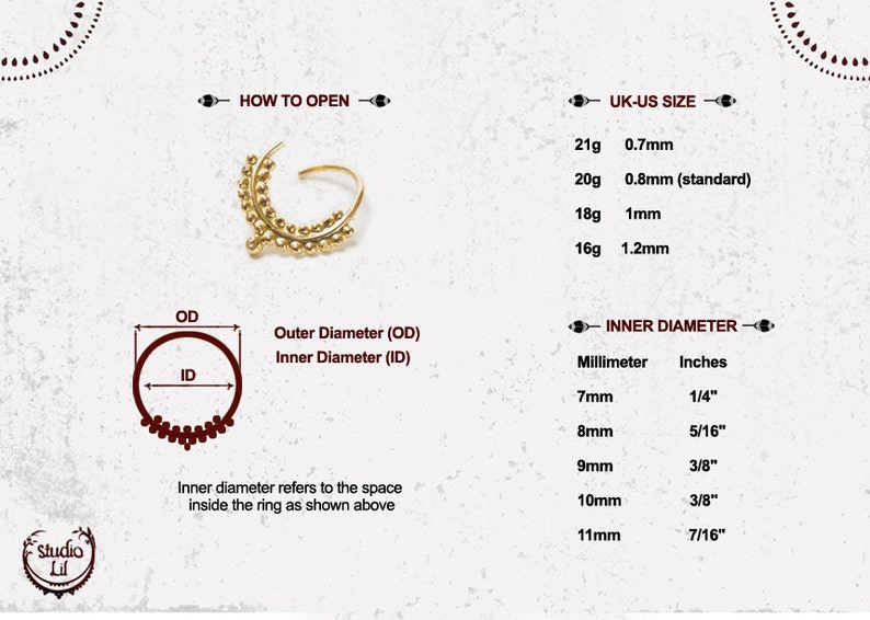 yellow gold nose ring septum hoop 14 karat Septum septum ring Hippie Gold delicate gold Nose Ring- nose jewelry