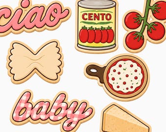 Ciao Baby Italian Cookie Cutter Set | Pasta Tomato Pizza Theme