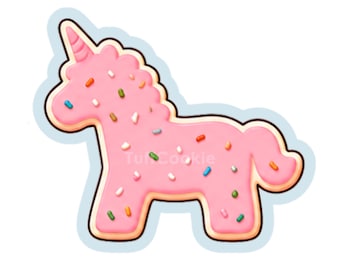 Unicorn Frosted Sprinkles Circus Animal Cracker Cookie Cutter | Snack Time Toddler Party Clay Cutter
