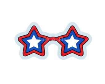 Patriotic Y2K Star Sunglasses Cookie Cutter | Fourth of July Summer Party