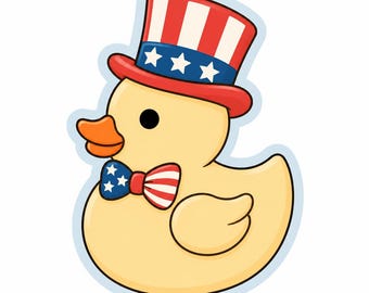 Patriotic Rubber Ducky Cookie Cutter | Fourth of July Independence Day Summer Party