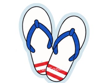 Flip Flap Sandals Cookie Cutter | Fourth of July Summer Beach Party