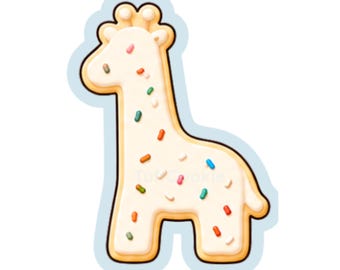 Giraffe Frosted Sprinkles Animal Cookie Cutter | Safari Toddler Party Clay Tool