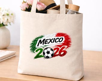 Mexico 2026 Soccer Tote Bag, Game Day Football Fan Bag