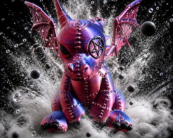 Zombie Dragon, Gothic Fans, Horror Fans, Collectible Figures, Decoration, Macabre, Dark Mystical, Licensed Seller, ReMo3D Design
