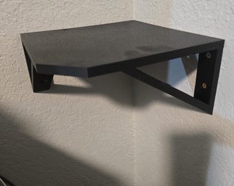 Corner Floating Wall Shelf, Wall Mounted Corner Shelf, Space Saving Display Shelf, Home Decor Storage, Authorized Seller, ccrccrdk Designs