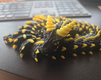 Emberling Dragon 3D Print | Articulated Flexi Dragon | Fantasy Dragon Figure | Dragon Collectible | Desk Toy | Gamer Gift | Licensed Seller