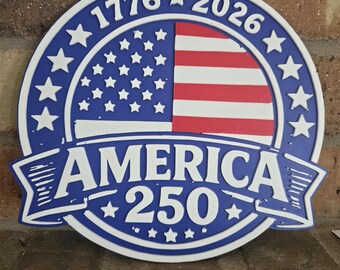 USA 250th Anniversary Plaque | 1776–2026 American Independence Wall Decor | Patriotic Gift