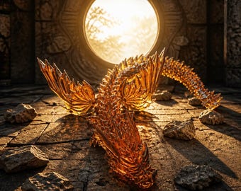 Winged Wyvern | Flexi Articulated Dragon | 3D printed | Fantasy Creature | Dragon Fidget Toy | Desk Companion | RPG Decor | Gamer Gift