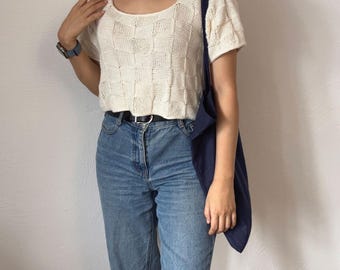 Naemo Square Neck Top Knitting Pattern PDF, Seamless Summer Knit Top, Square Neck Sleeveless Blouse, Modern Bamboo Tank DIY Download