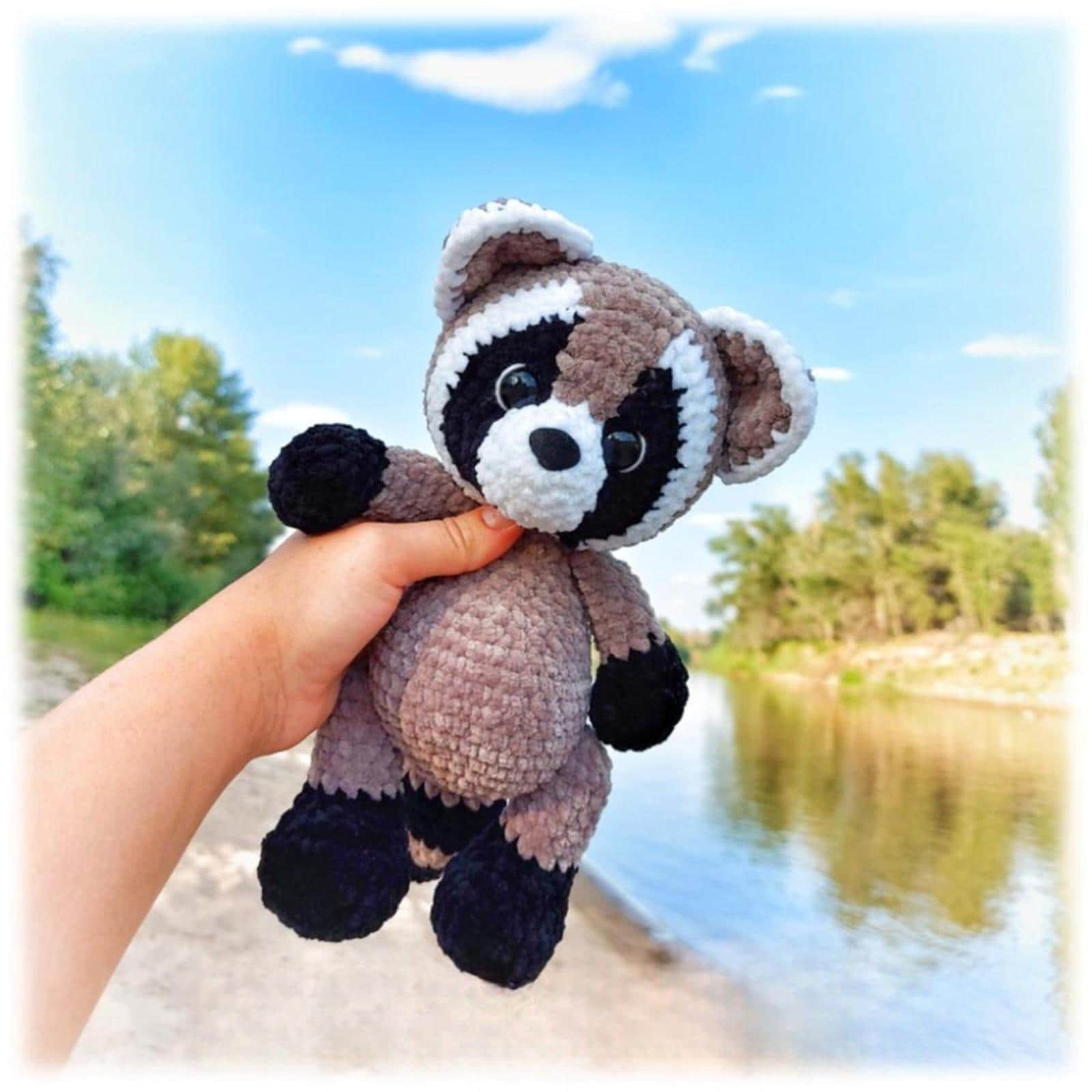 30 Raccoon Crochet Patterns for Woodland Amigurumi, Plushies, and Loveys 25 Woodland Raccoon Amigurumi Plush Pattern