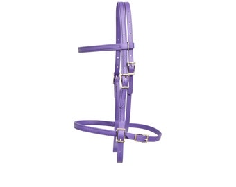 Taglia di cavallo - READY MADE - Purple ENGLISH Bridle Made from Beta Biothane