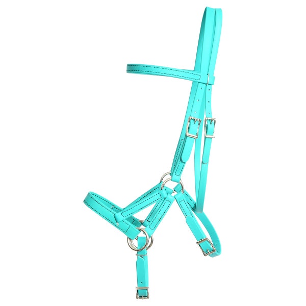 Horse size- READY MADE - Teal SIDEPULL Bitless Bridle Made from Beta Biothane