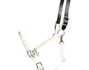 Horse size- READY MADE - White turnout HALTER Made from Beta Biothane