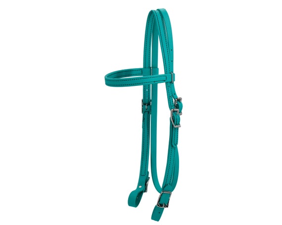READY MADE HORSE SIZE Teal WESTERN BRIDLE Made from BETA BIOTHANE 