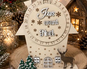 Wooden Advent Calendar – Countdown to Christmas