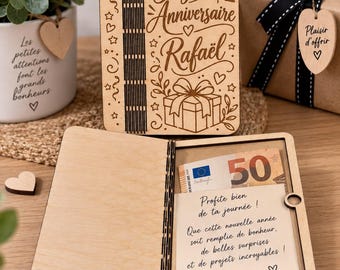 Personalized Wooden Gift Card Envelope – Happy Birthday
