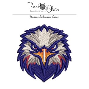 Eagle Head Embroidery Design – Fierce & Dominant Stitch, Digital Download