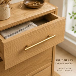 Vintage Brushed Brass Cabinet Knobs Set | Round Furniture Drawer Knob Hardware | Multiple Sizes 15-32mm | Modern Kitchen & Cabinet Hardware