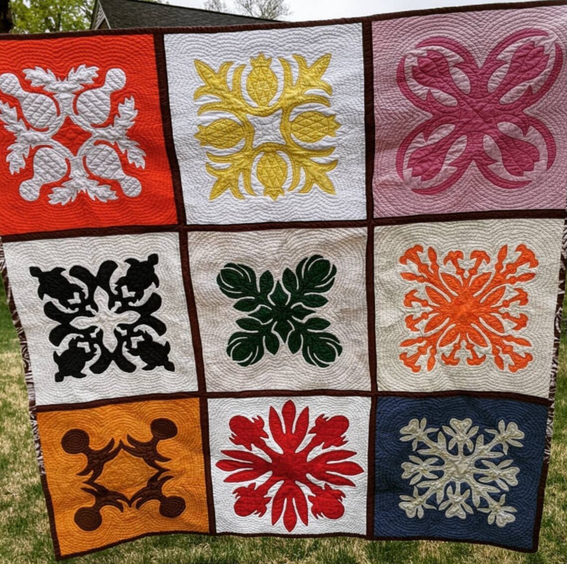 Hawaiian Quilt Made To Order Various Patterns Etsy Hawaiian Quilt Made To Order Various Patterns Etsy