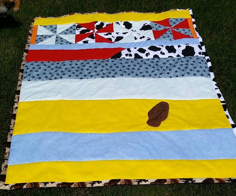 made to order No snakes in this boot Toddler Quilt
