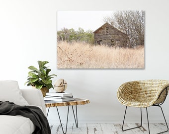 Old House Prints -  Rustic Wall Art, Abandoned Farmhouse Landscape, Print or Canvas Artwork