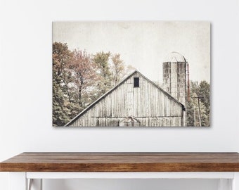 Country Farmhouse Wall Decor - Rustic Autumn Barn Photography Prints or Canvas Artwork