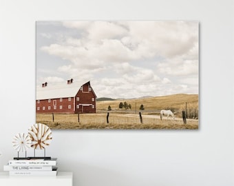 Horse & Barn Wall Art - Colorado Ranch Landscape, Prints or Canvas Artwork