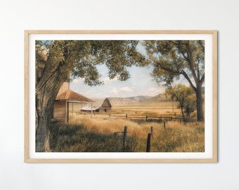 Country Wall Art Decor - Farm House Picture, Barn Landscape Photography, Print or Canvas Artwork