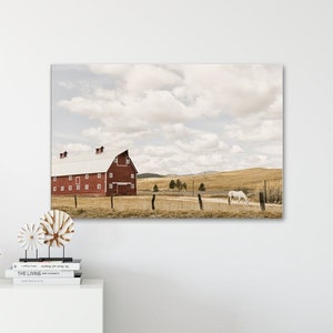 Horse & Barn Wall Art Colorado Ranch Landscape, Prints or Canvas Artwork Canvas Wrap