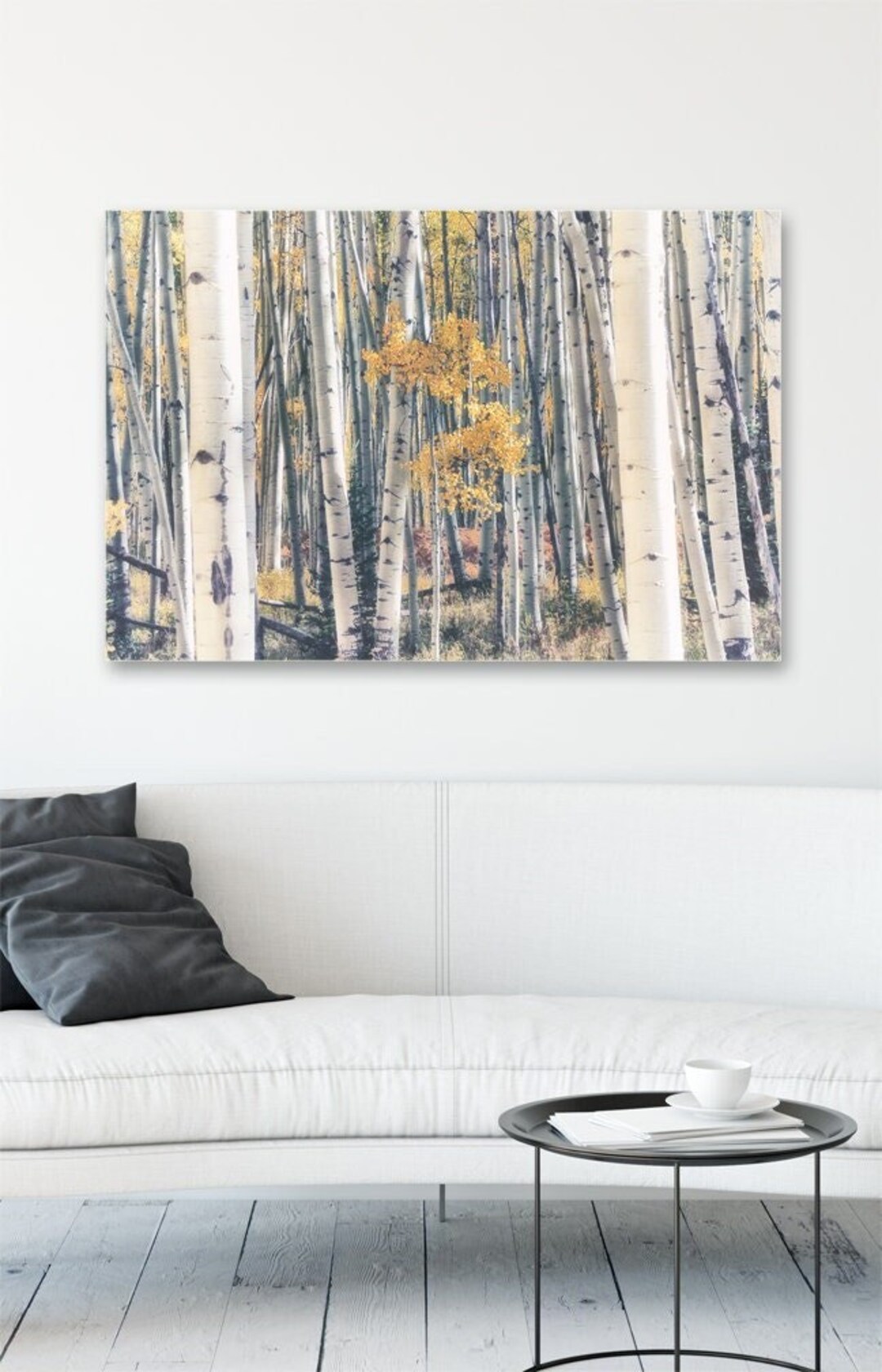 Fall Aspen Tree Wall Art White Birch Autumn Landscape Print or Canvas ...